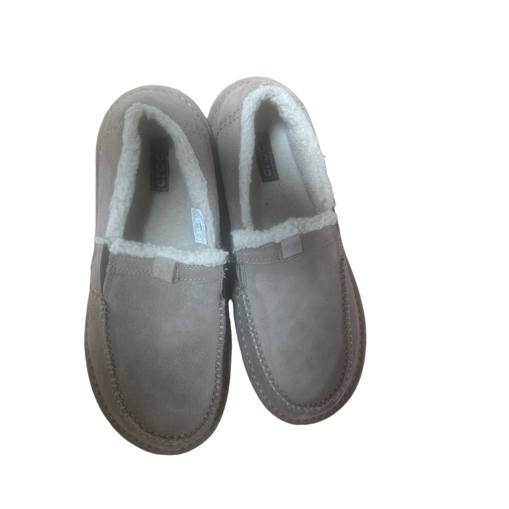 CROCS Suede and Shearling Slippers Size 11